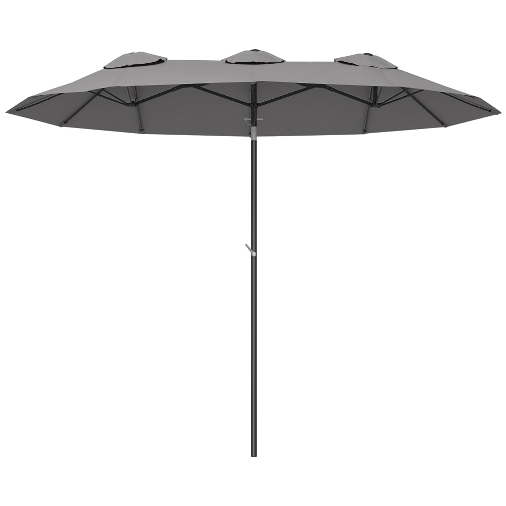 Parasol de jardin inclinable grande taille 2,85L m gris