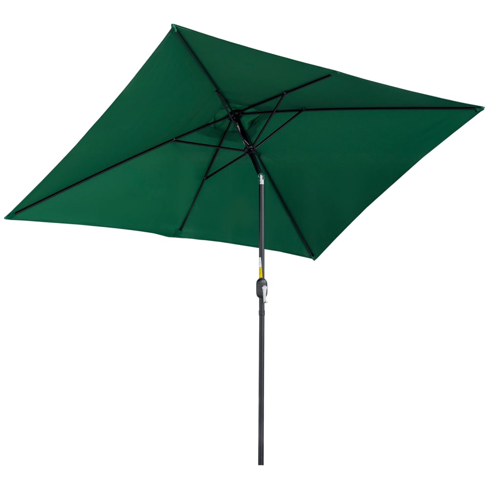 Parasol inclinable rectangulaire dim. 2,94L x 1,98l x 2,55H m vert