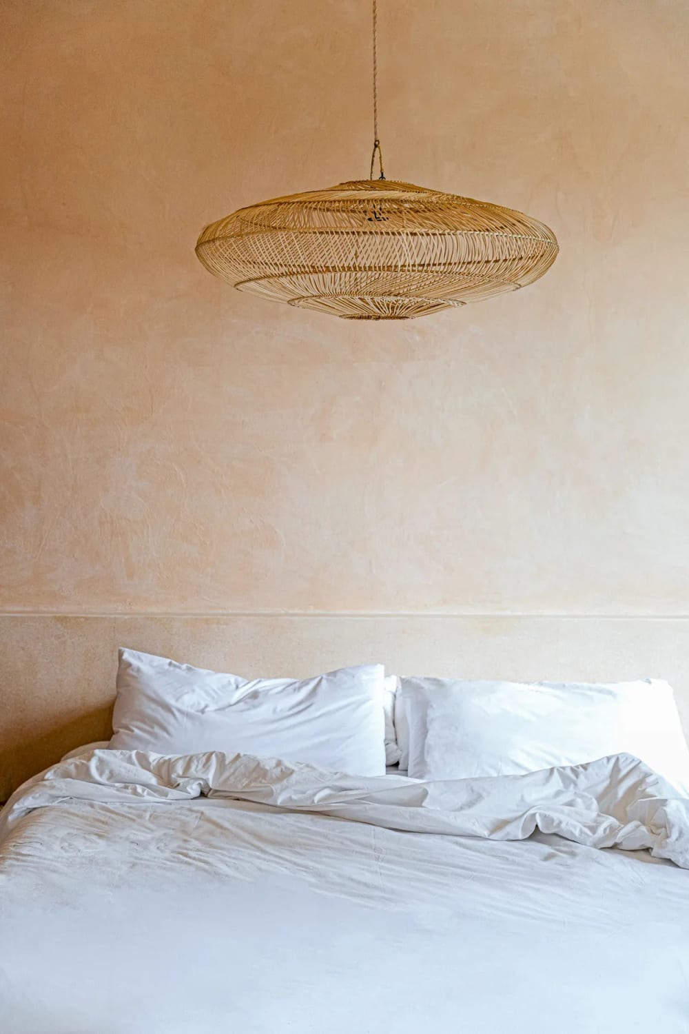 Suspension fer et rotin marron 110x110x38cm - Maisons du Monde