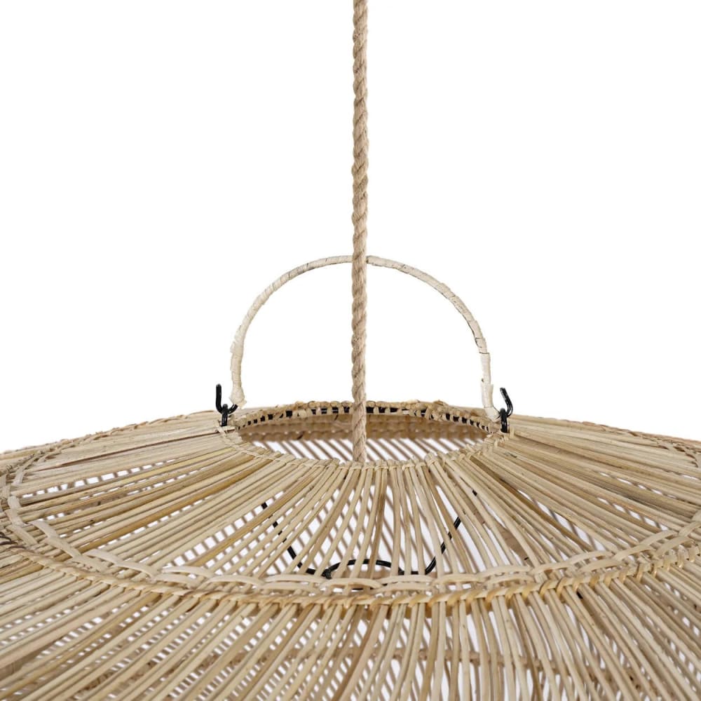 Suspension fer et rotin marron 110x110x38cm — vue 4