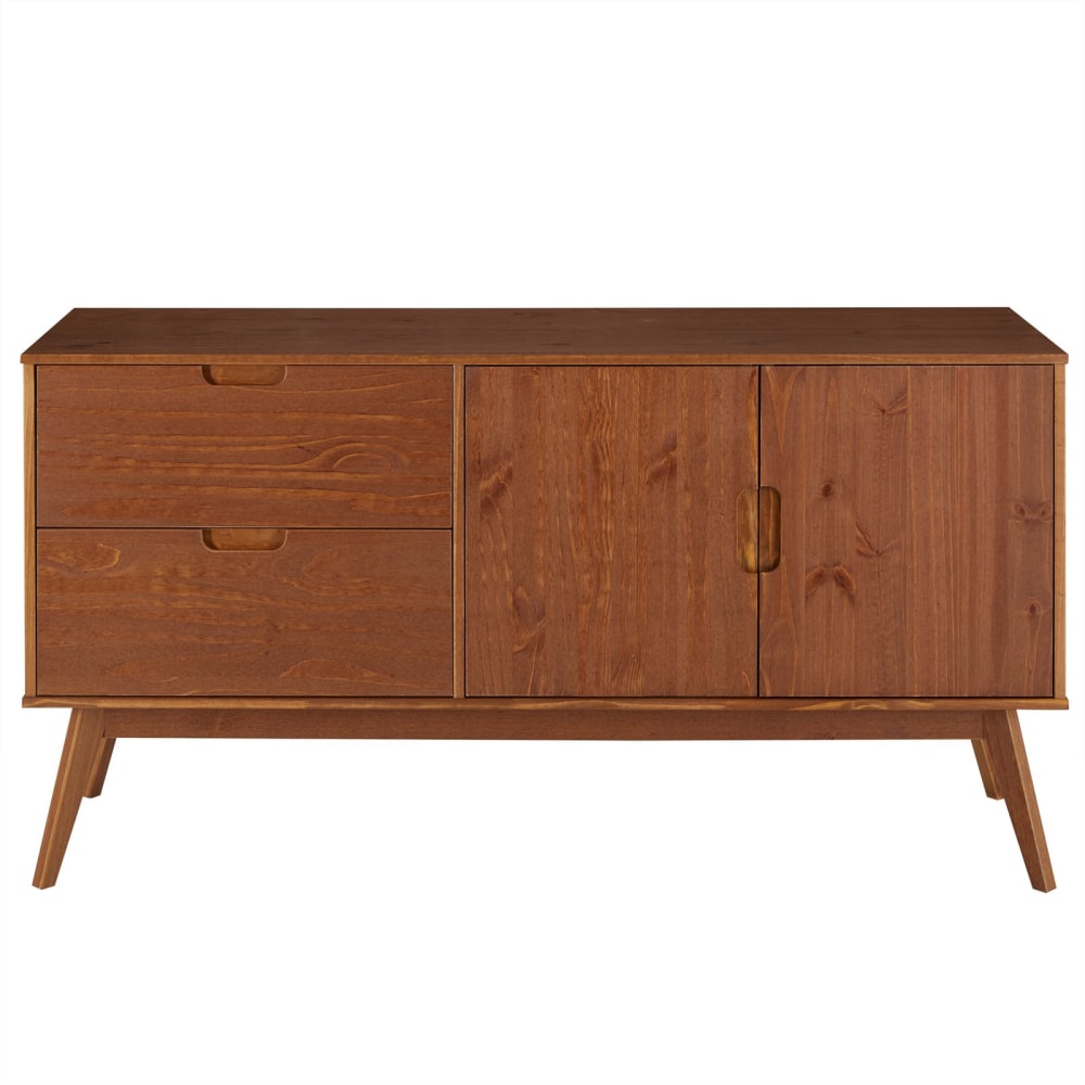 IDIMEX Sideboard mit 2 Türen 2 Schubladen aus Massivholz, Kastanie style modern Braun