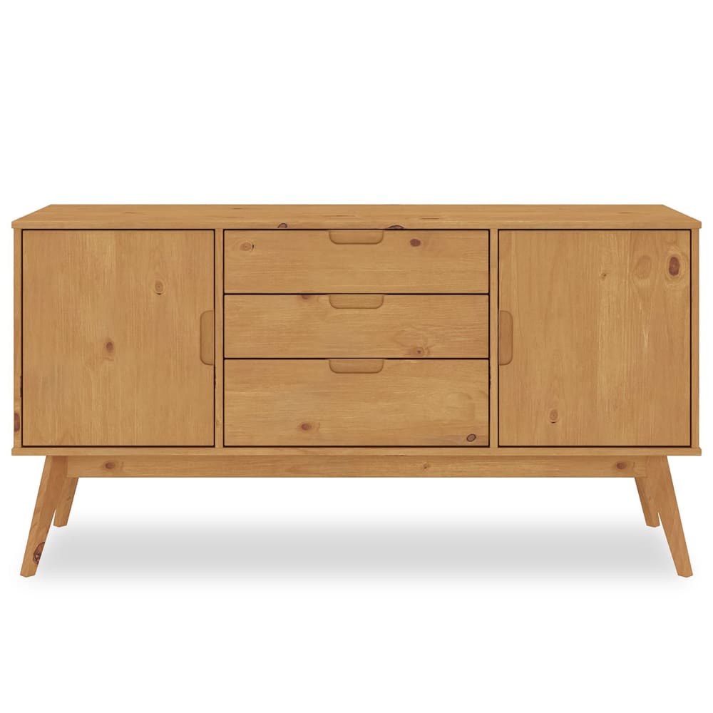 IDIMEX Sideboard mit 2 Türen 3 Schubladen aus Massivholz, braun style modern - -
