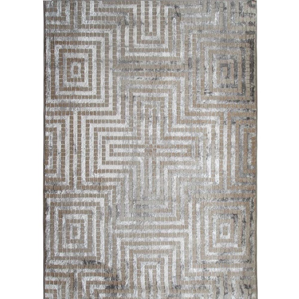 Tapis abstrait moderne gris beige 120x170