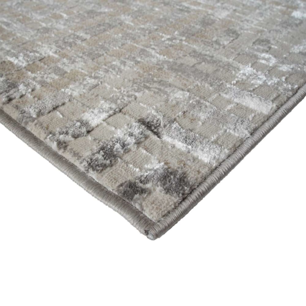 Tapis abstrait moderne gris beige 120x170 — vue 4
