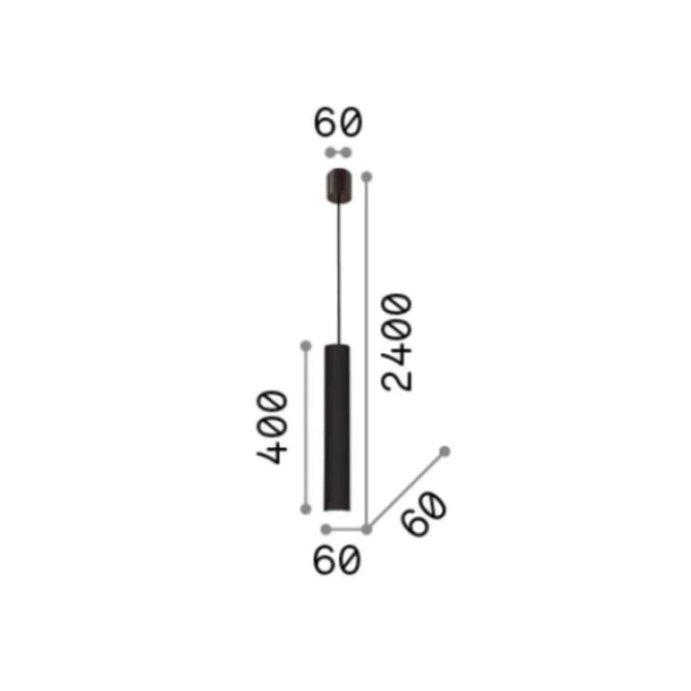 Suspension design tube en laiton bruni — vue 4