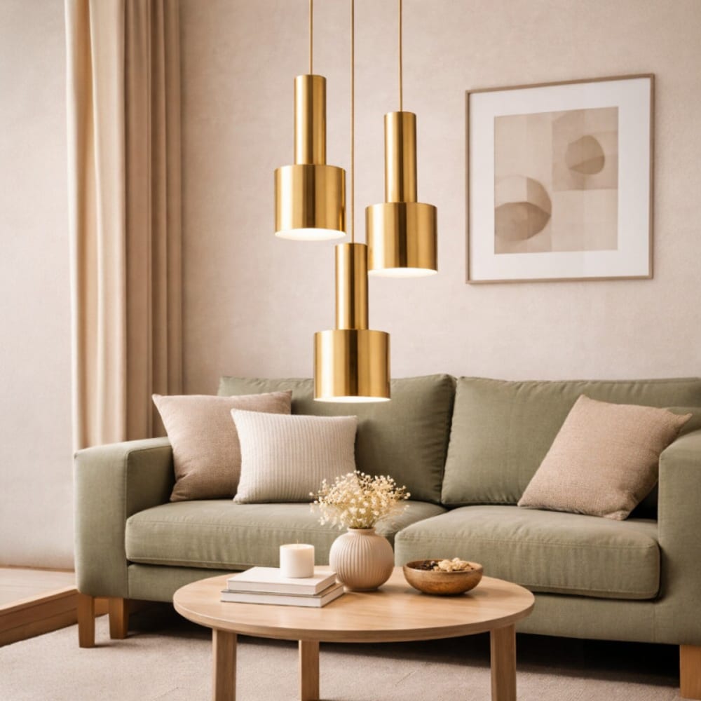 Suspension design laiton doré — vue 3