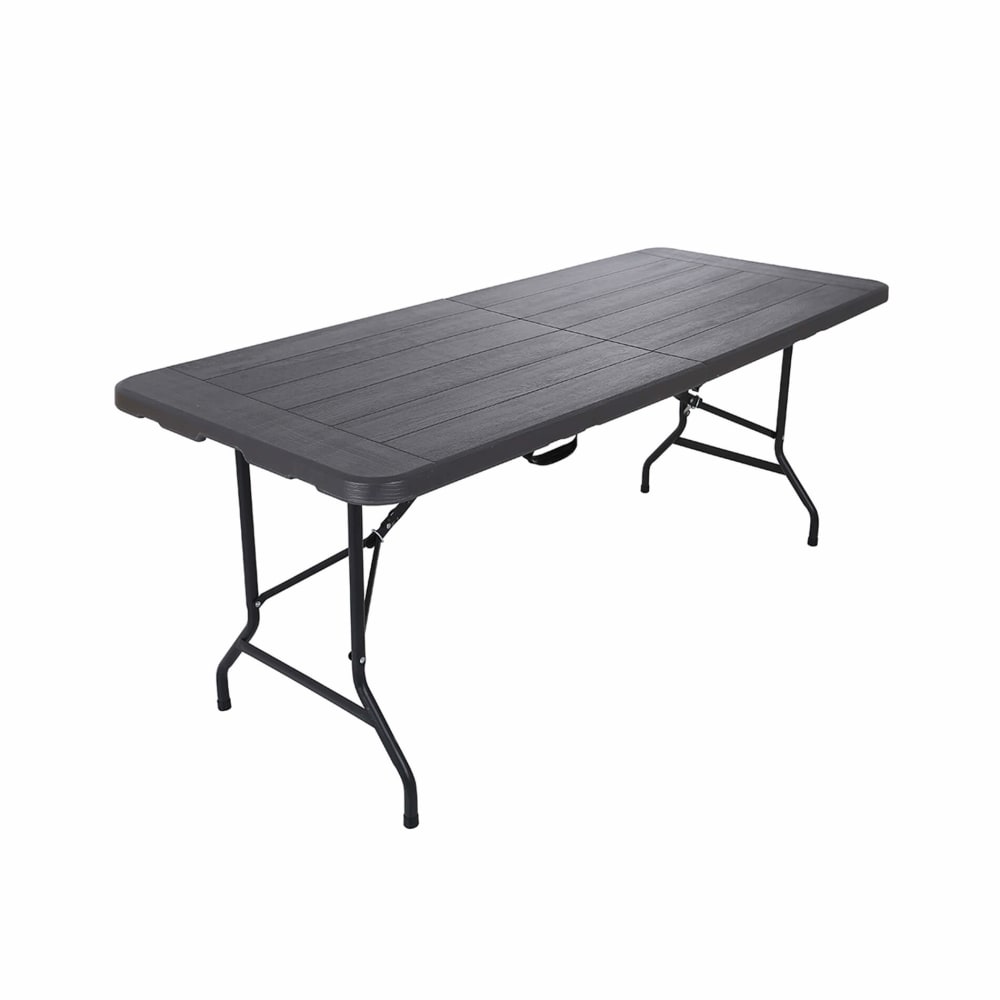Table de jardin pliante gris foncé