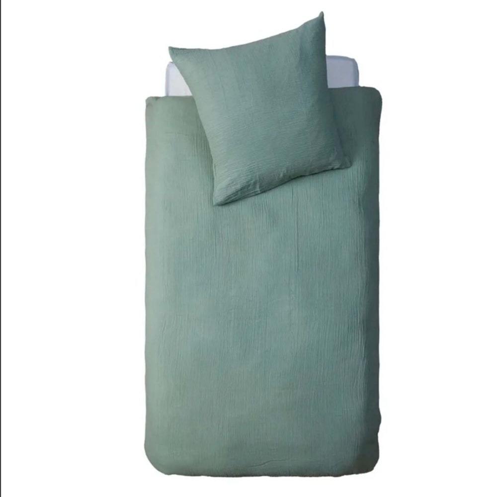 Housse de couette en coton Vert 90x190cm (MueMue) - Image 1