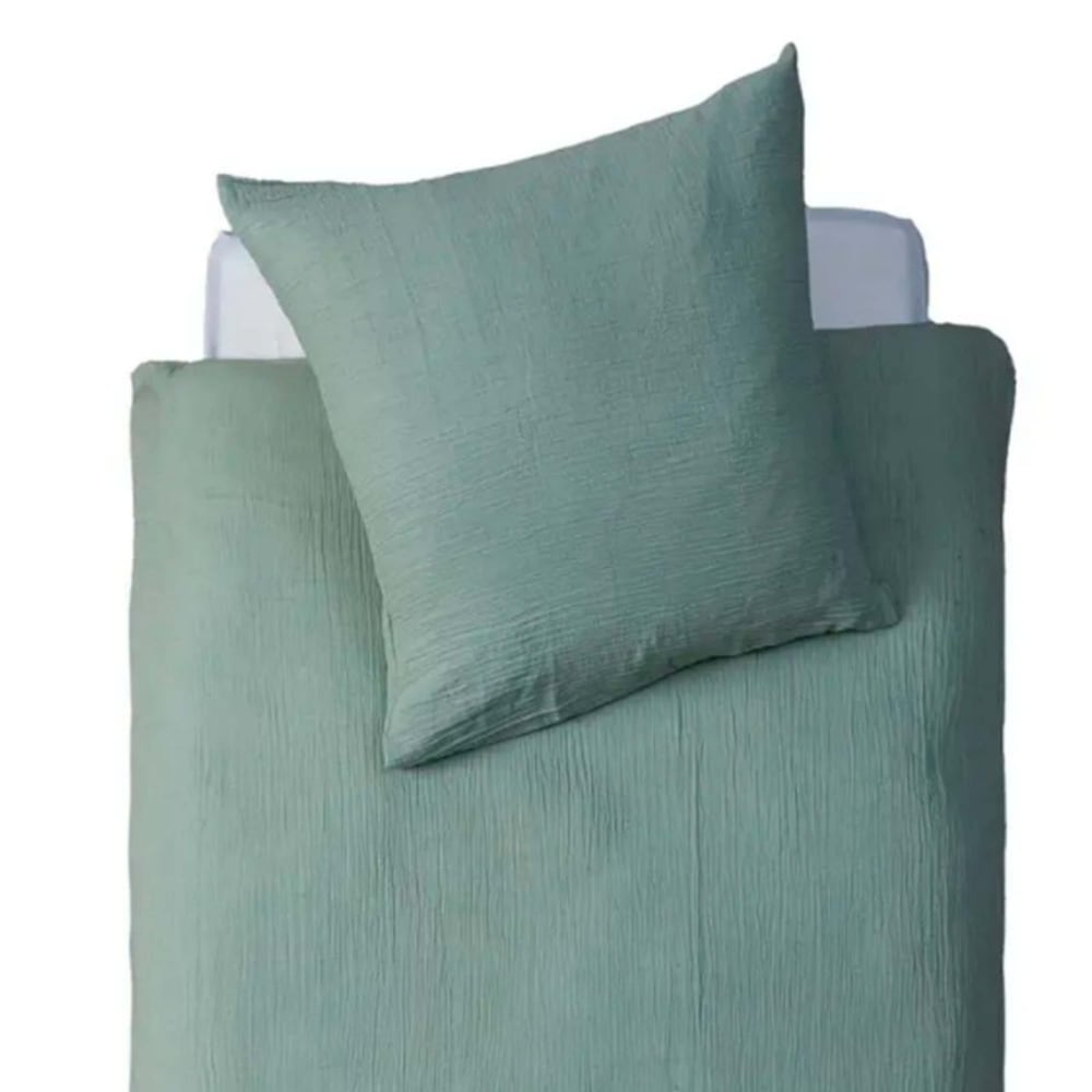 Housse de couette en coton Vert 90x190cm (MueMue) - Image 2
