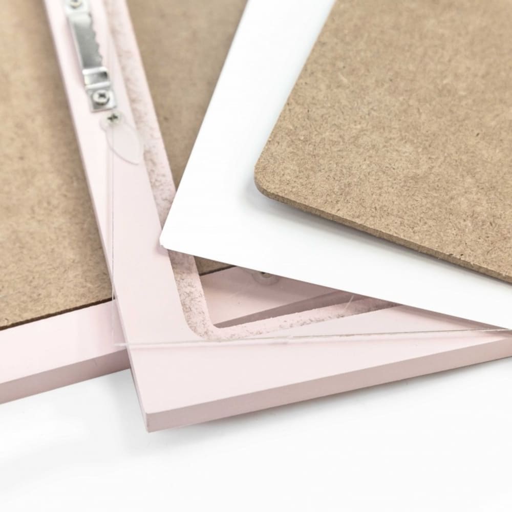 Tableaux lot de 4 en rose 22x16cm/38x40cm