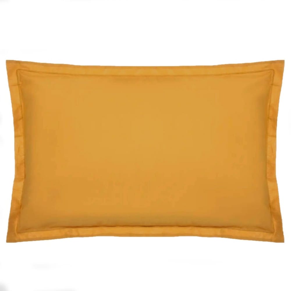 Housse de coussin en coton ocre 50x70cm