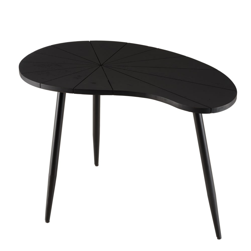 Table d’appoint ovoïde - plateau noir