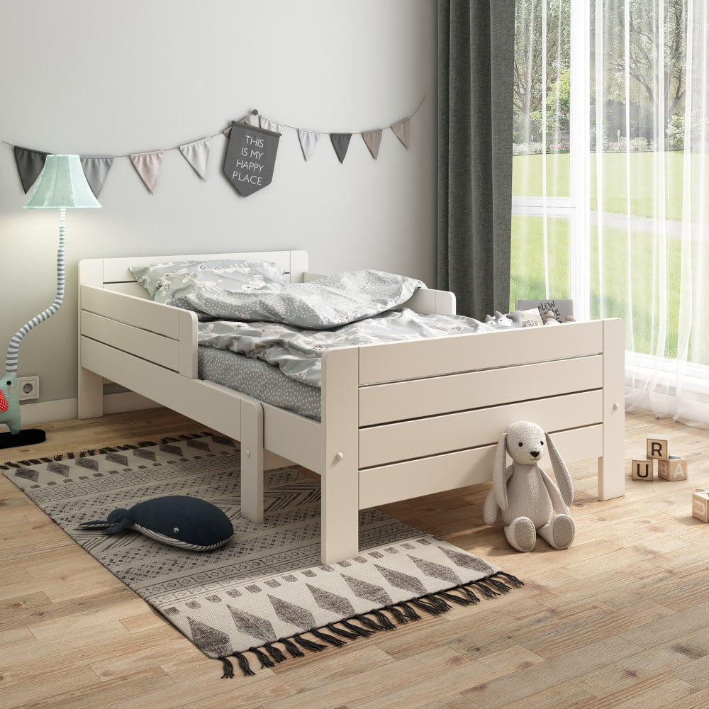 Lit évolutif en pin blanc 90x140-200 - Maisons du Monde