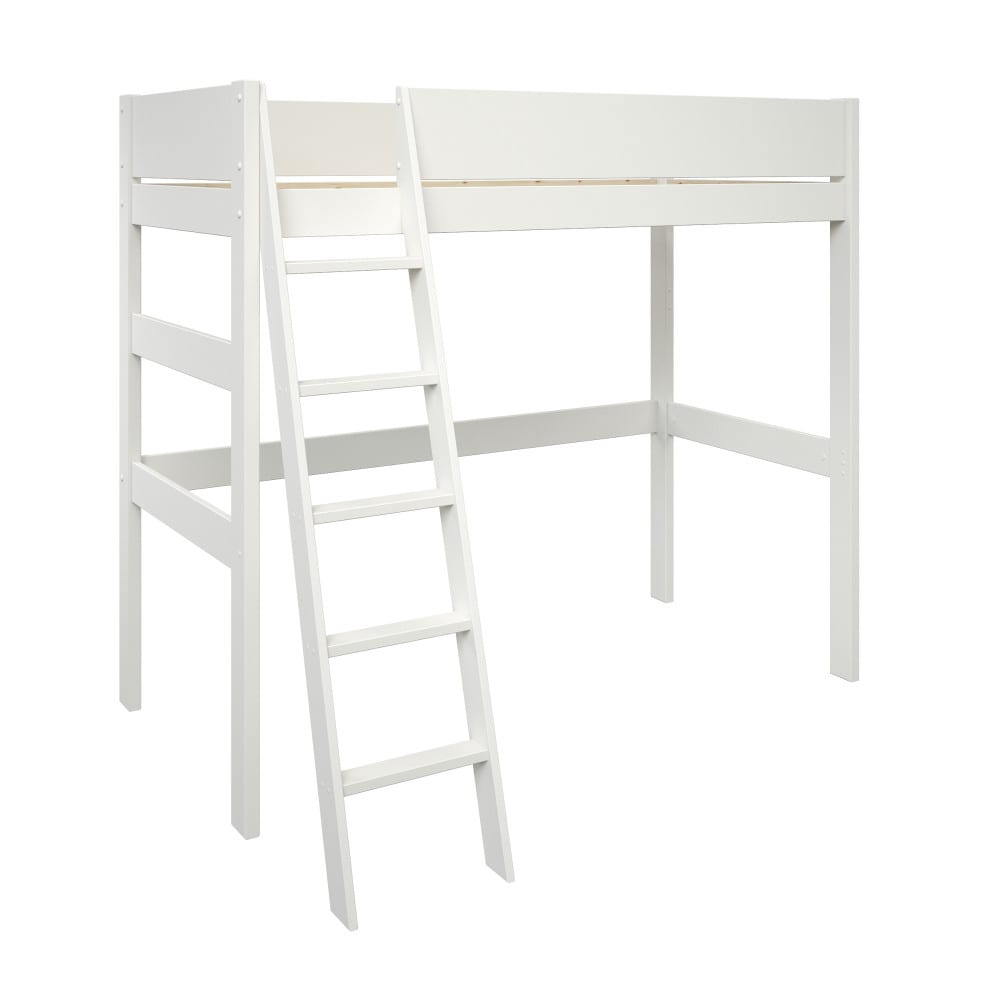 Lit mezzanine en pin blanc 90x190