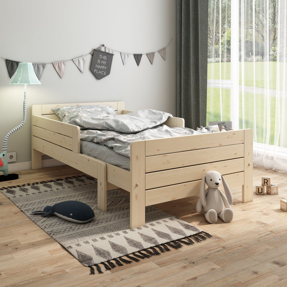 Lit évolutif en pin coloris naturel 90x140-200 - Maisons du Monde