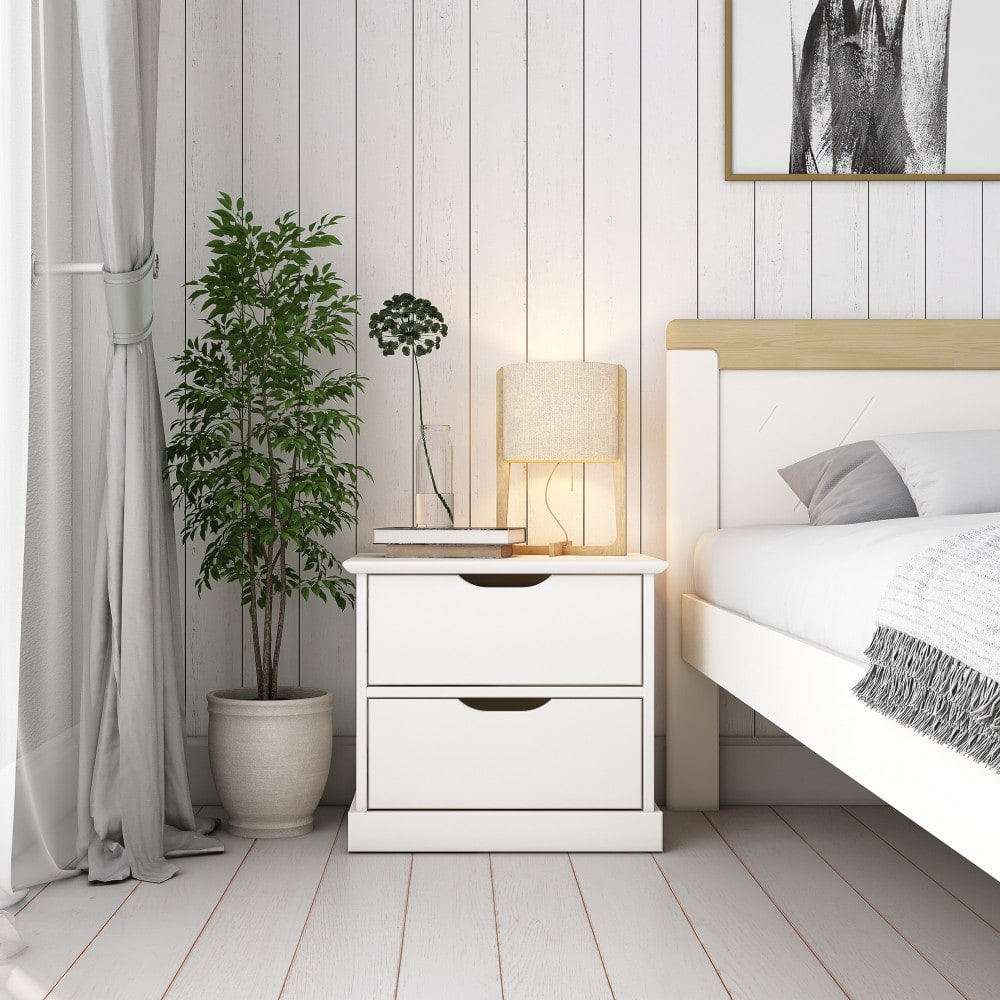 Chevet effet bois blanc - Maisons du Monde