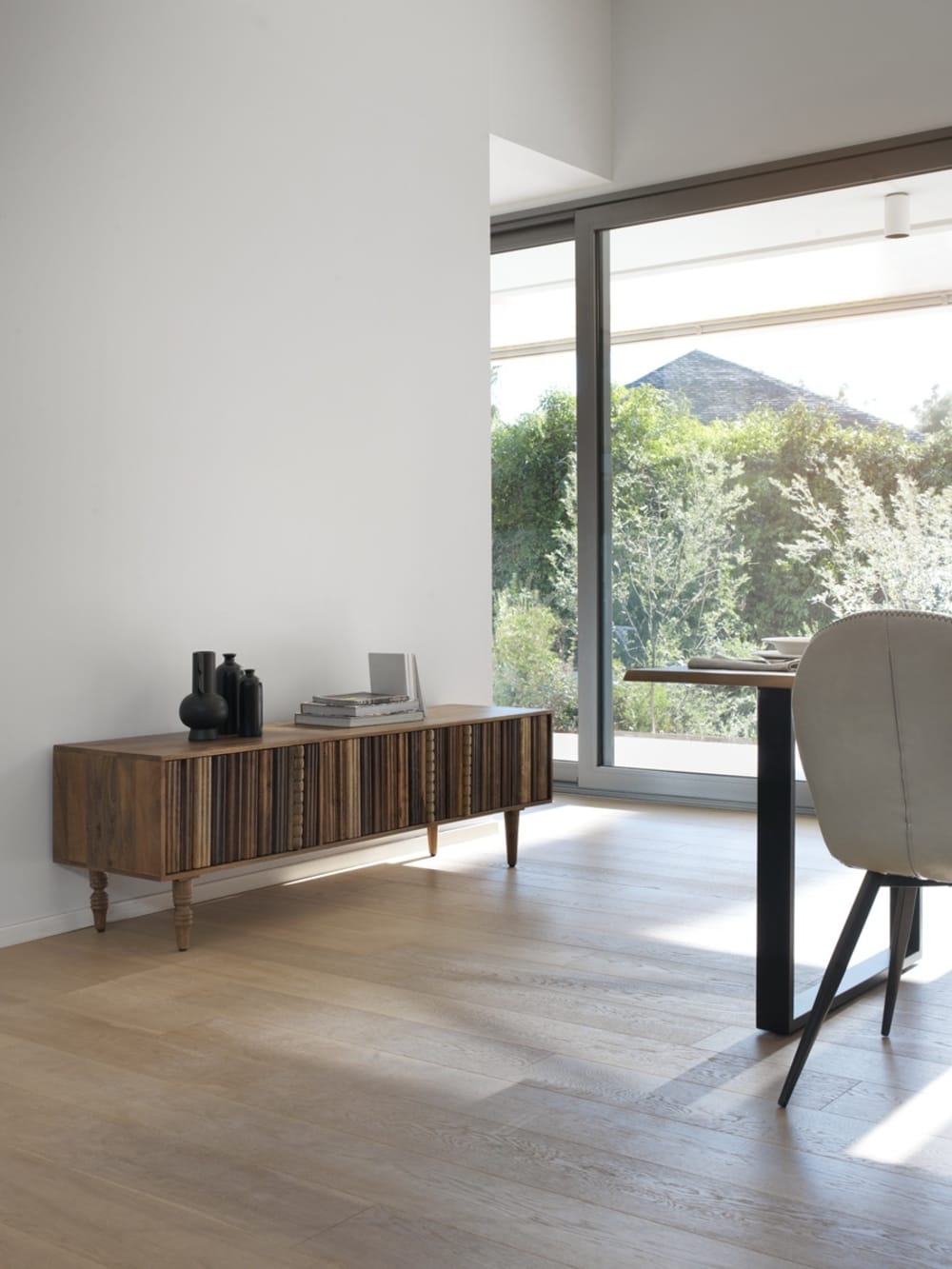 Meuble TV 3 portes multicolores en acacia massif - Maisons du Monde