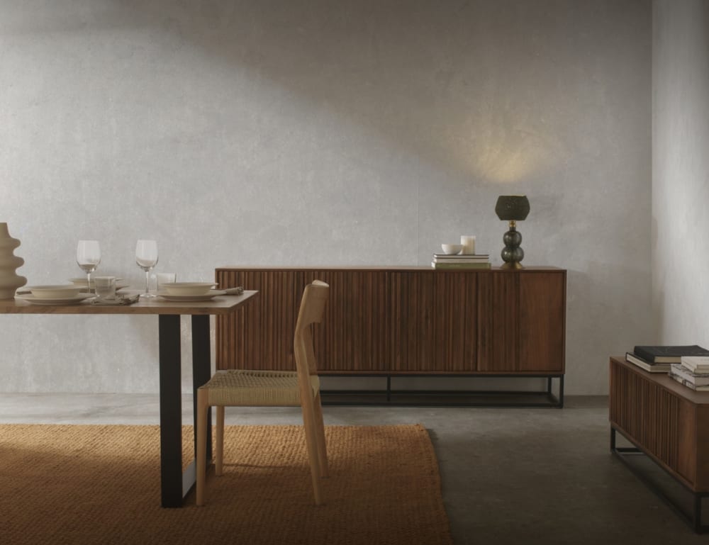 Petit buffet en bois de manguier massif et base en métal - Maisons du Monde