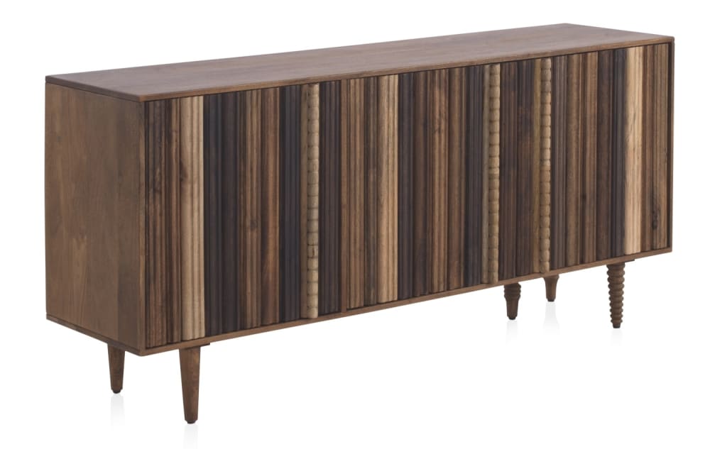 Buffet 3 portes multicolores en acacia massif