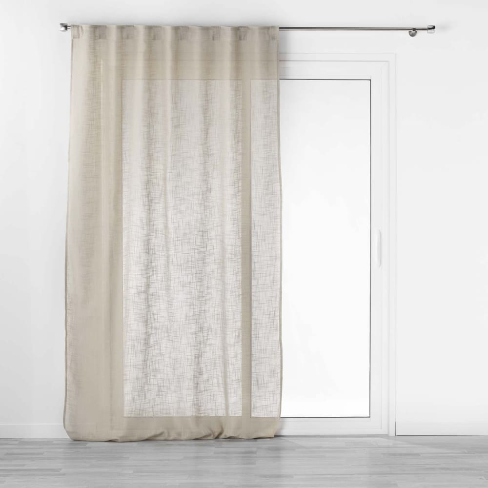 Voilage à passants cachés effet lin tissé 140x240cm - Maisons du Monde
