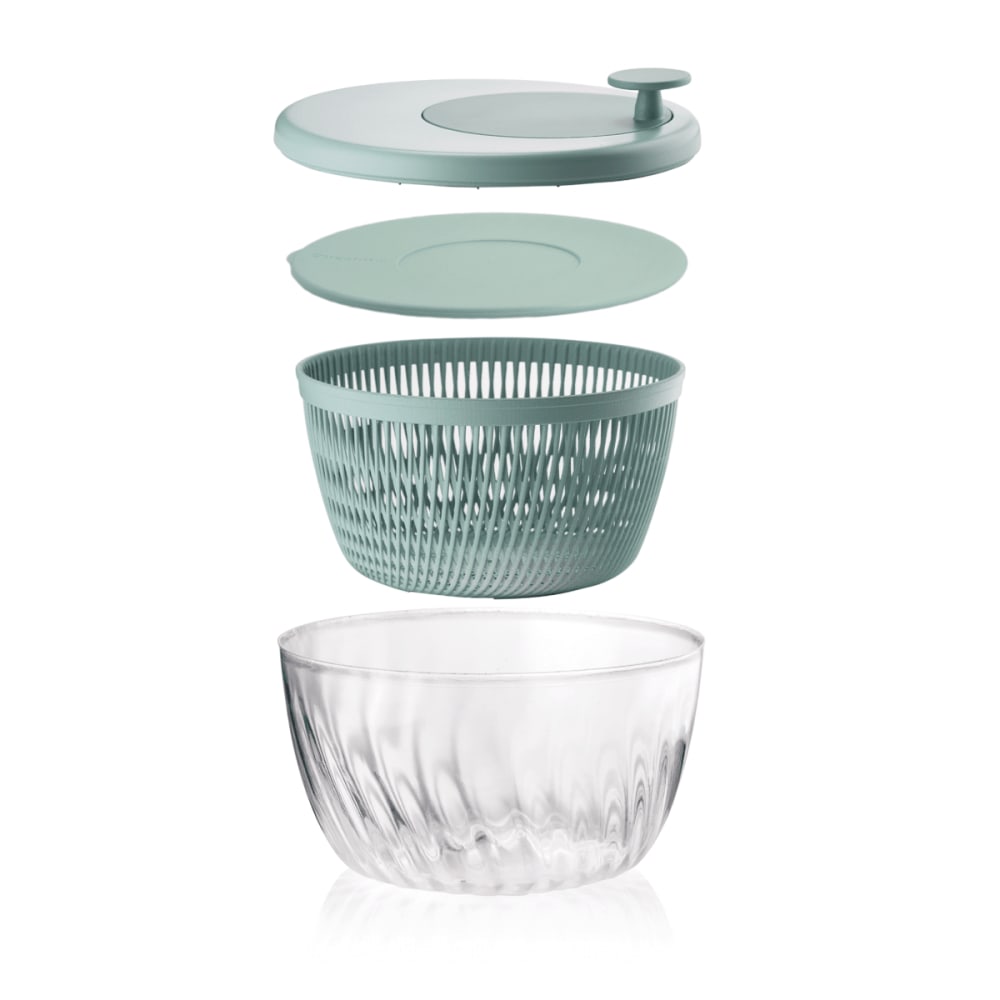 Essoreuse à salade avec couvercle vert 26 cm - Maisons du Monde