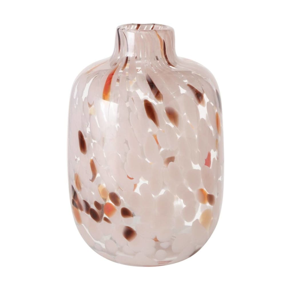 Boltze Vase aus Glas, 18 x 11 x 11 cm, mehrfarbig style modern Beige Glas