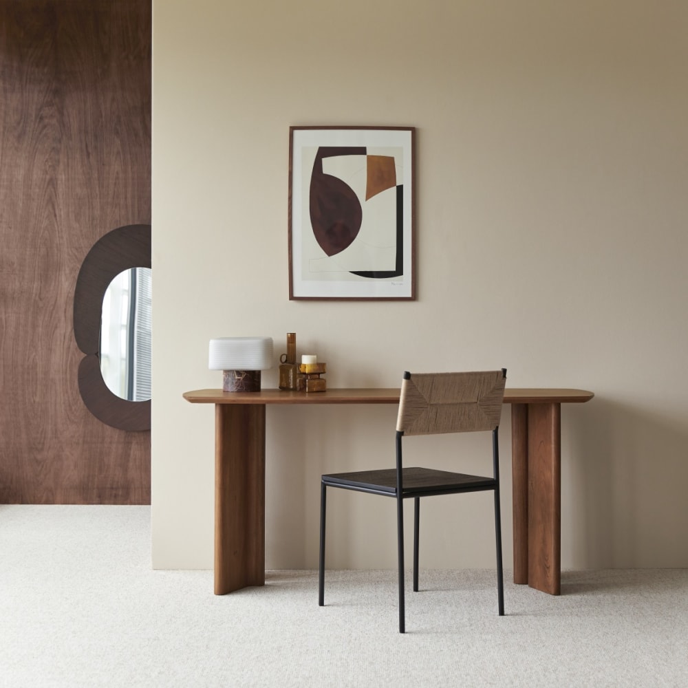 Tikamoon Schreibtisch aus massiver Akazie style exotic Braun Holz