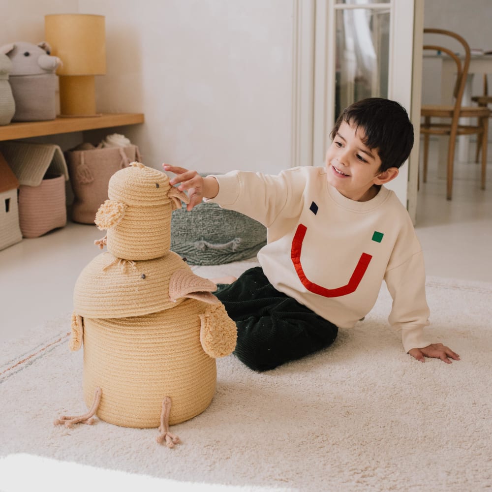 Panier Mini Charlie le Poulet Ø15 x 15 cm (Lorena Canals) - Image 3