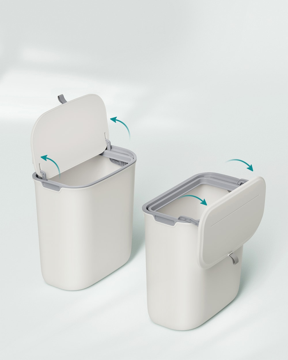 Poubelle de cuisine suspendue 9L plastique PP blanc - Maisons du Monde
