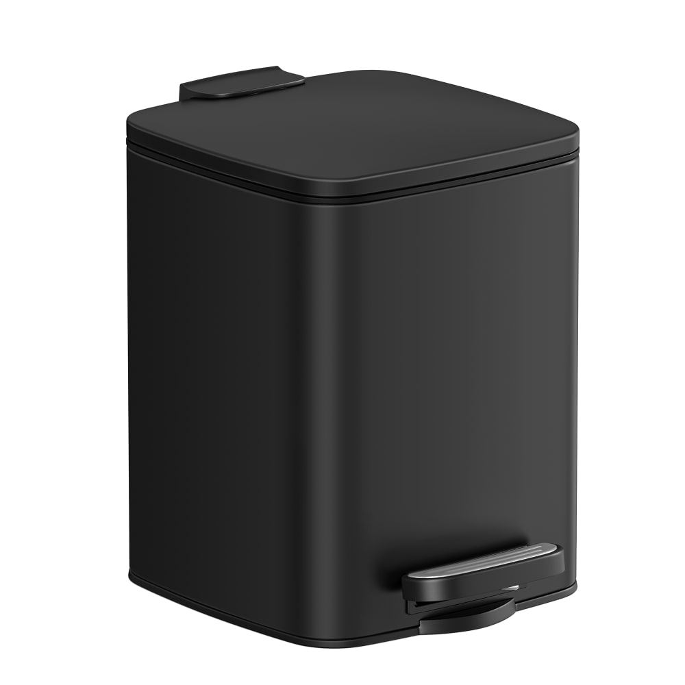 Poubelle de salle de bain 6L en acier noir Poubelle de salle de bain 6L en acier noir