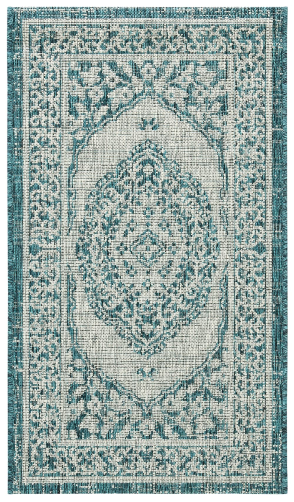 Tapis gris/bleu 122 x 170 cm