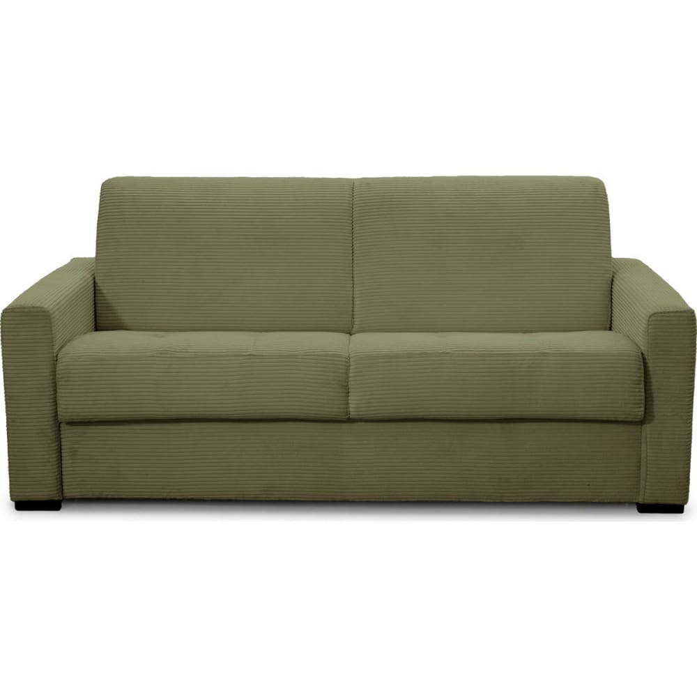 Canapé convertible express - velours vert kaki