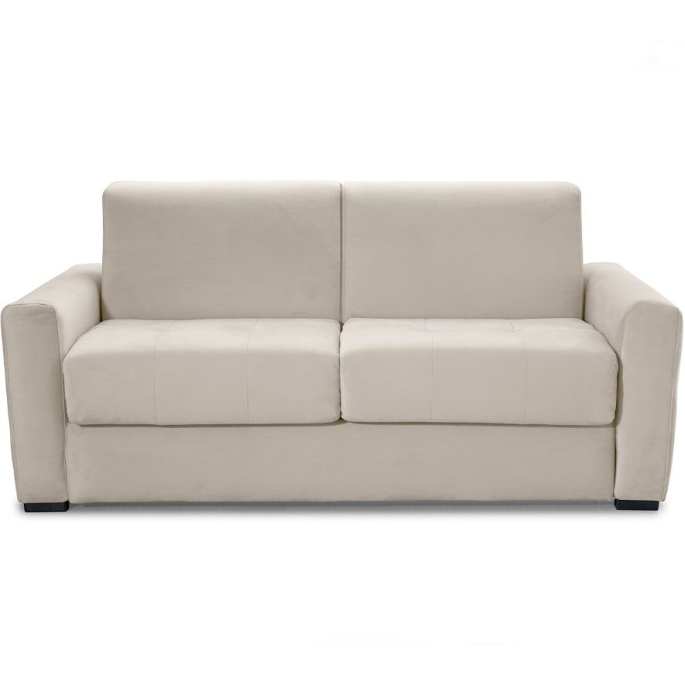 Canapé convertible express 3 places en velours crème