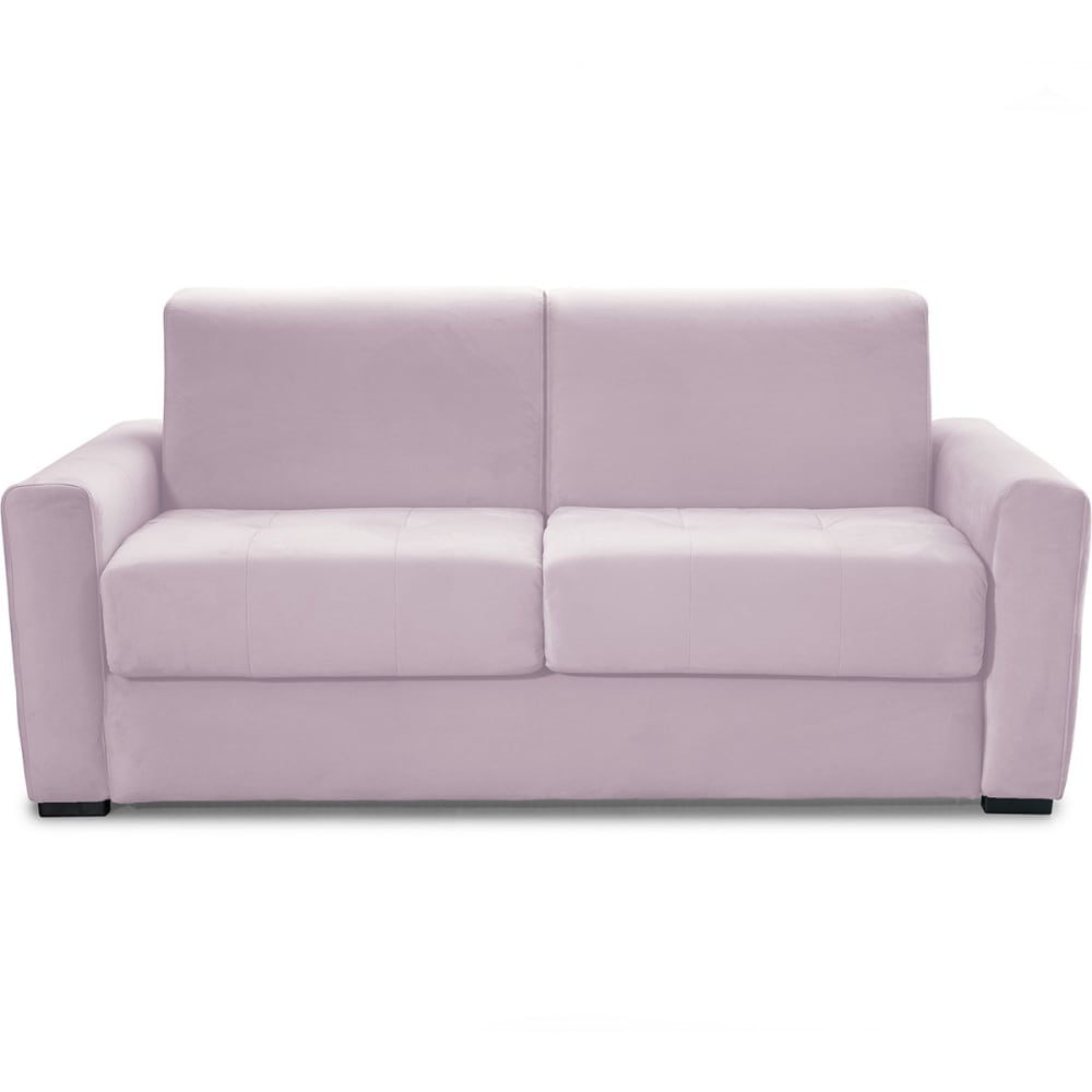 Canapé convertible express 3 places en velours rose pâle