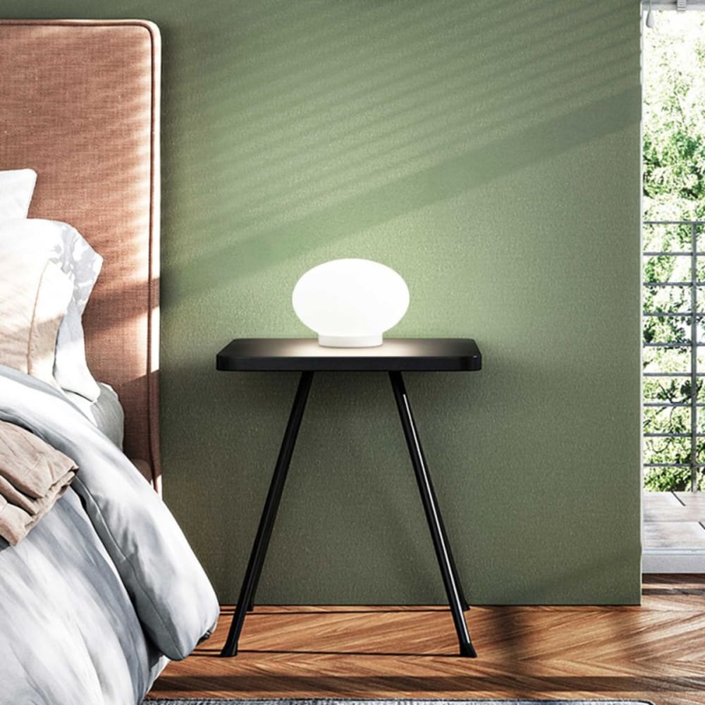 Lampe de chevet en verre soufflé blanc — vue 3