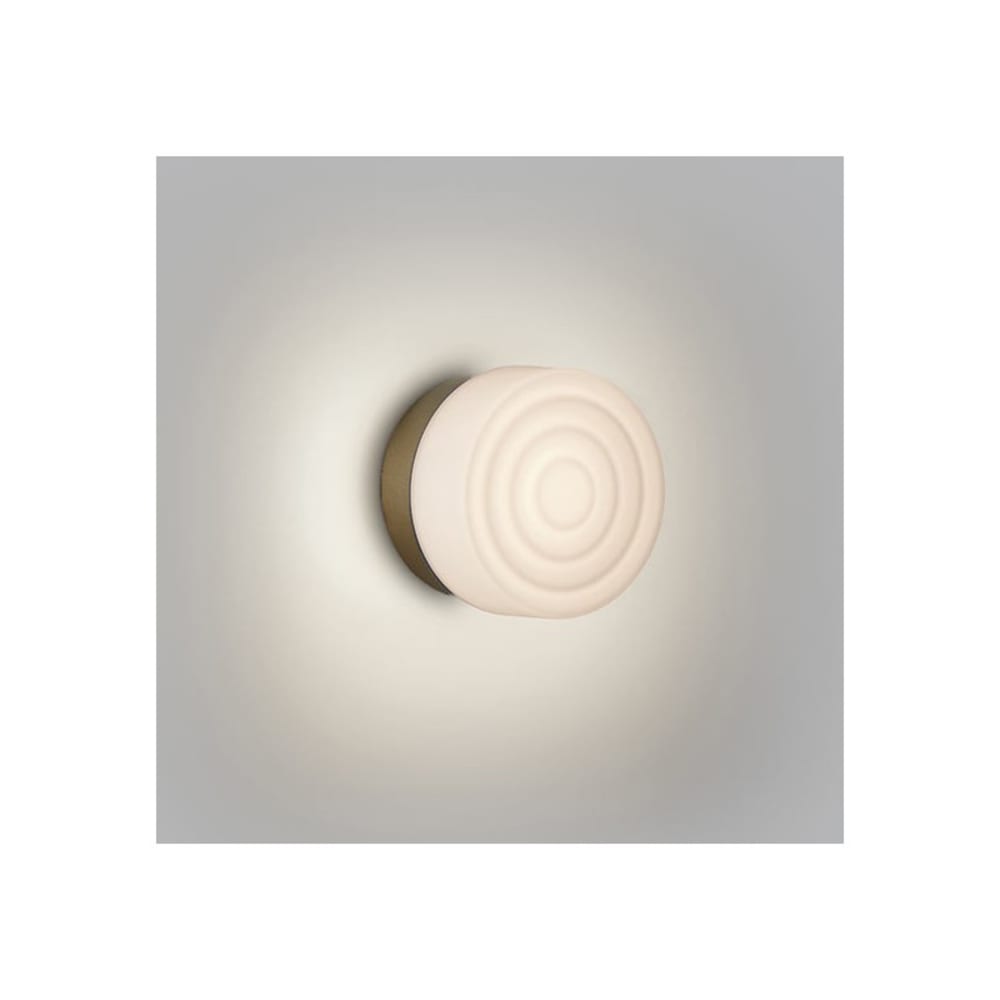 Petite applique led laiton et verre blanc — vue 3
