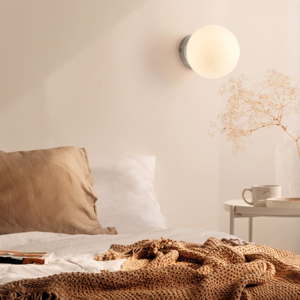 Applique globe verre chrome mat - Maisons du Monde