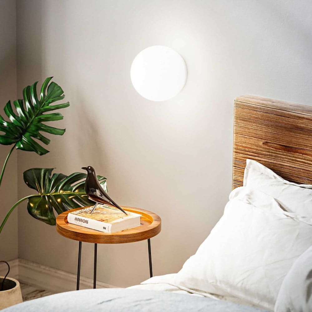 Applique murale blanche globe verre soufflé — vue 3