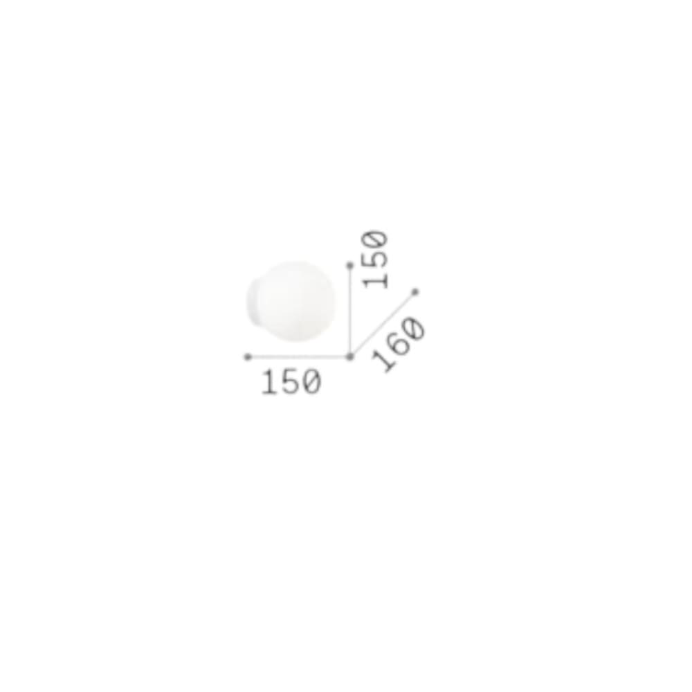 Applique murale blanche globe verre soufflé — vue 4