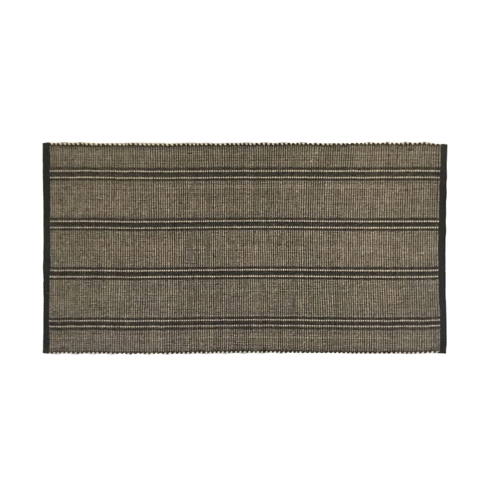 Tapis déco à rayures coton et jute 60x120cm