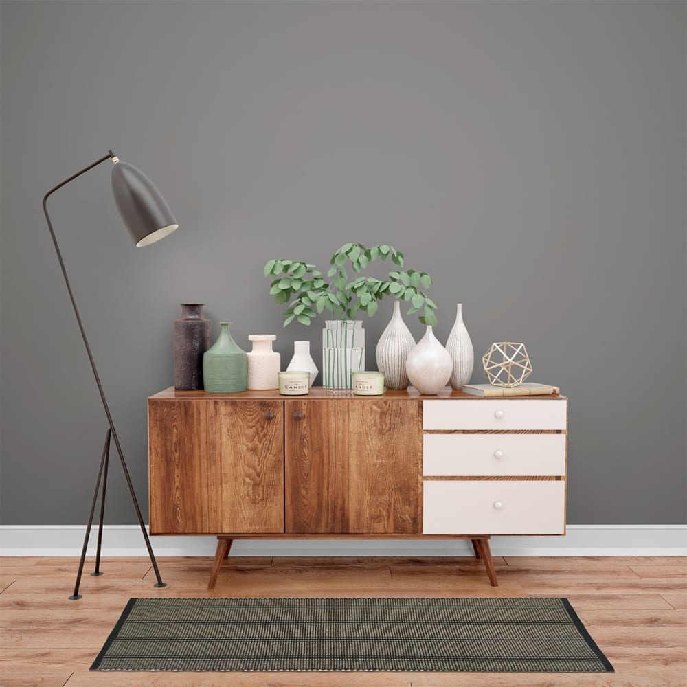 Tapis déco à rayures coton et jute 60x120cm — vue 3
