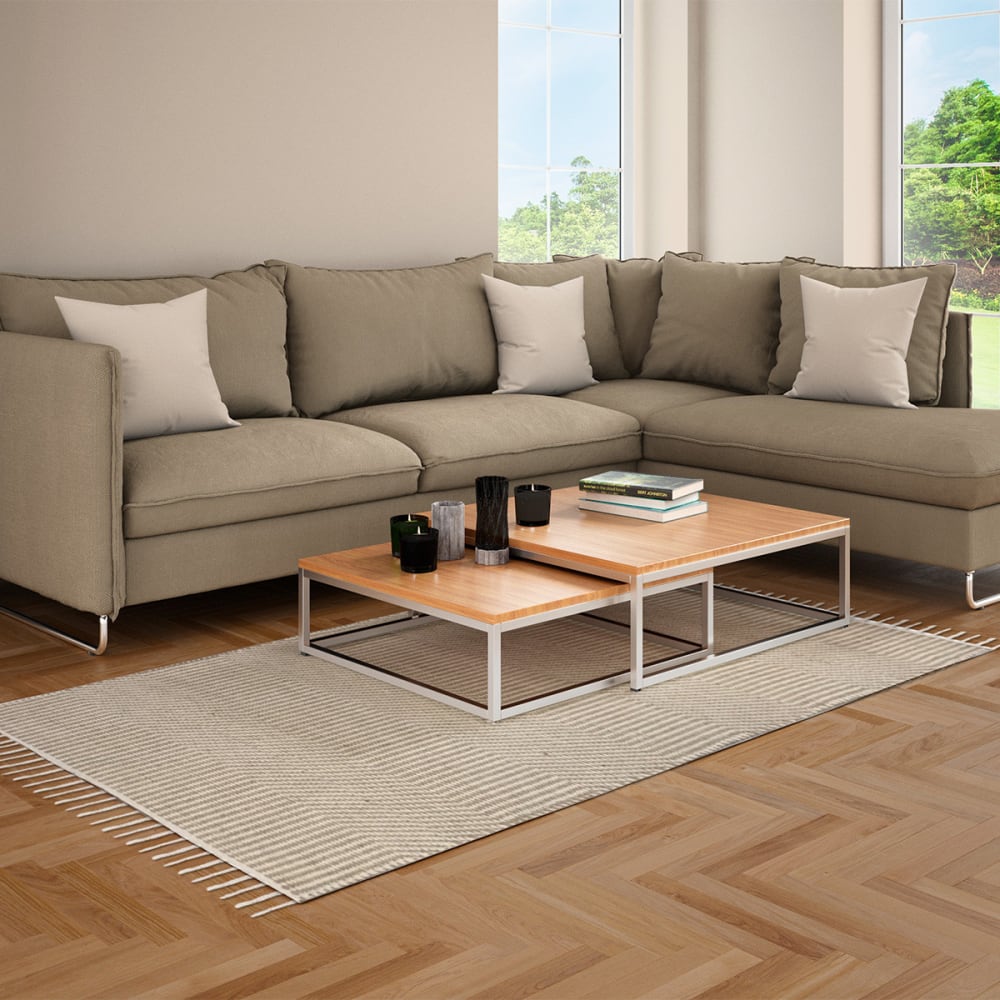 Tapis déco à franges en jute et coton 60x120cm — vue 4