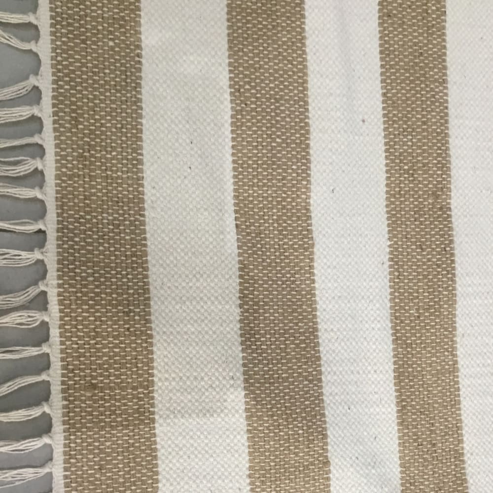 Tapis déco à rayures en jute et coton 60x120cm — vue 4