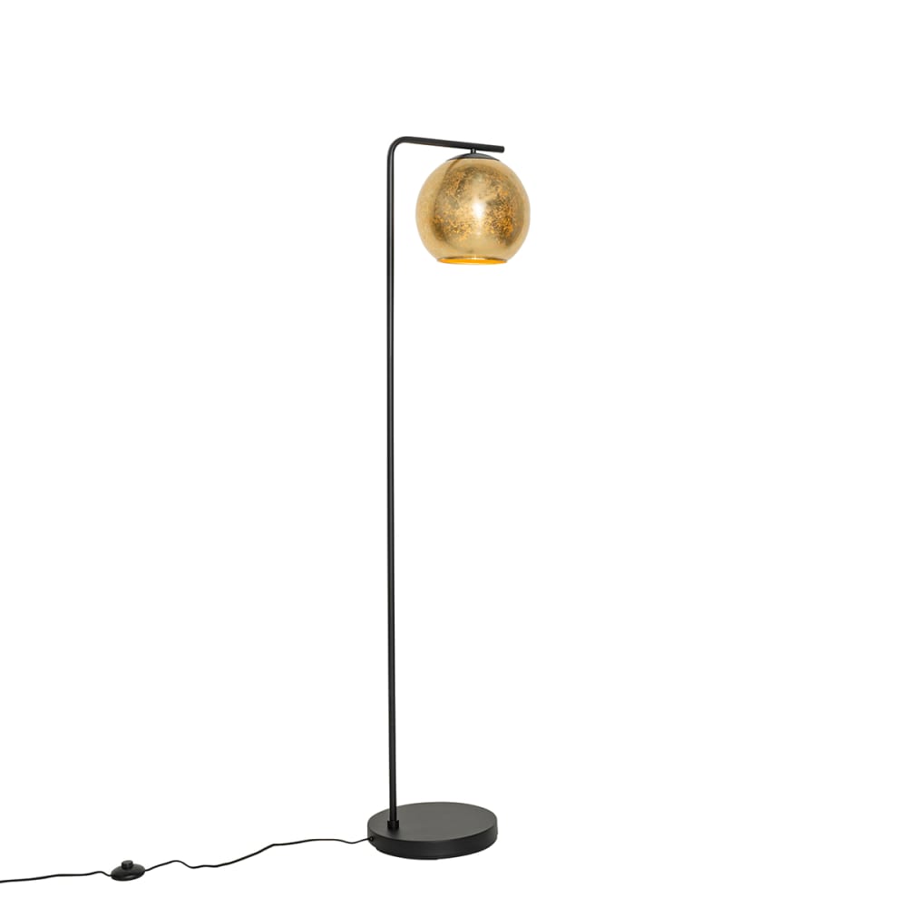 Lampadaire en verre doré/laiton — vue 4