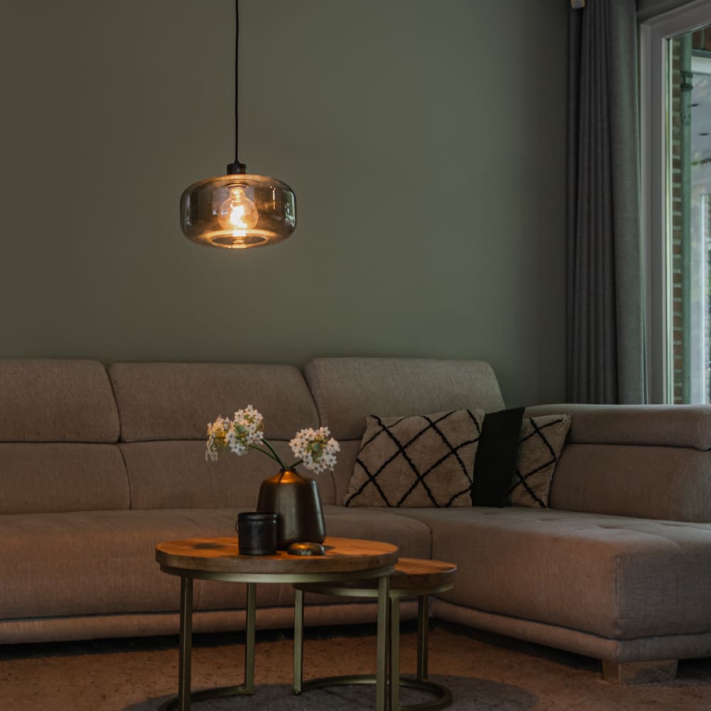 Suspension en verre gris — vue 3