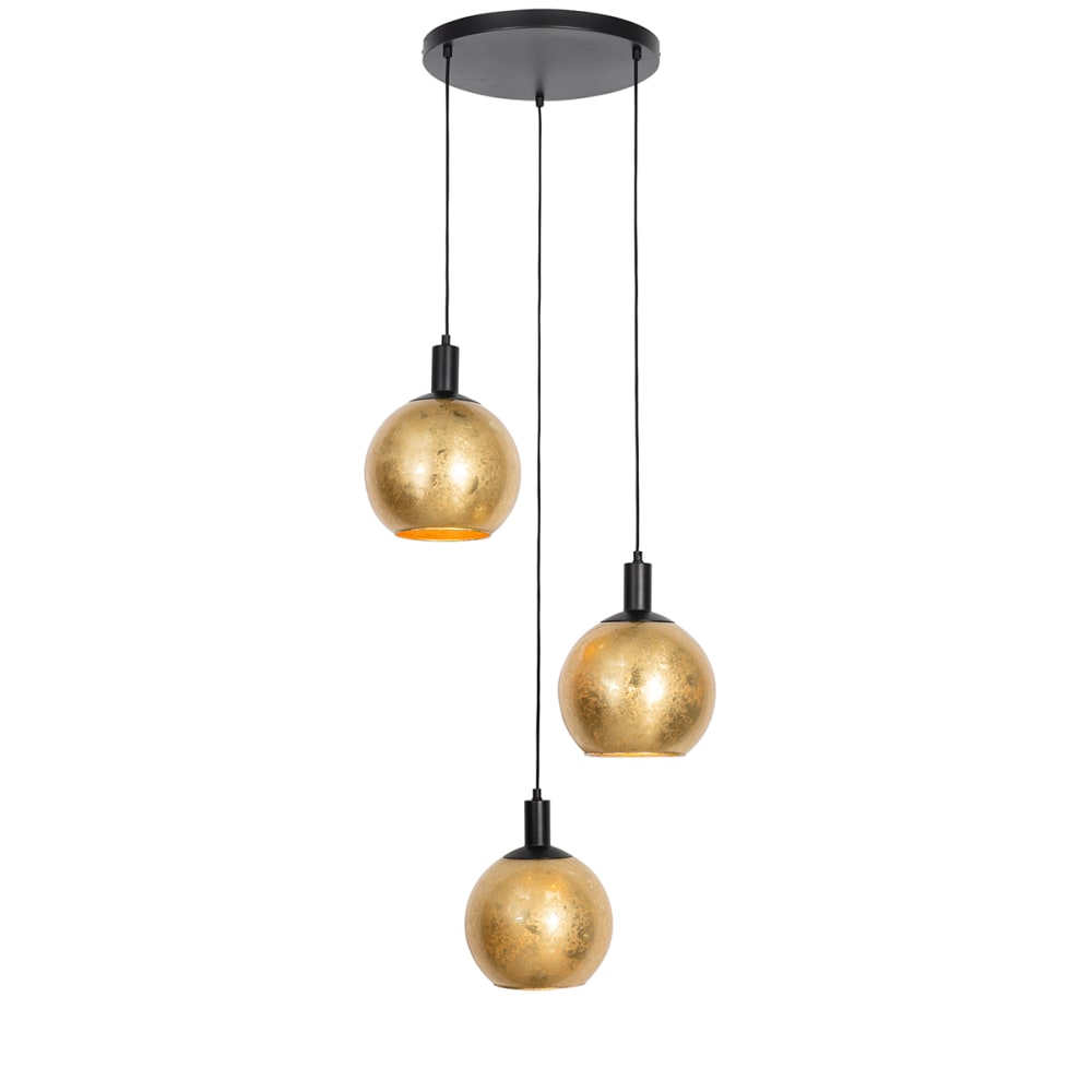 Suspension en verre doré/laiton — vue 4
