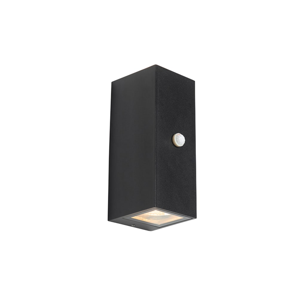 Lampe à détecteur extérieur en aluminium noir