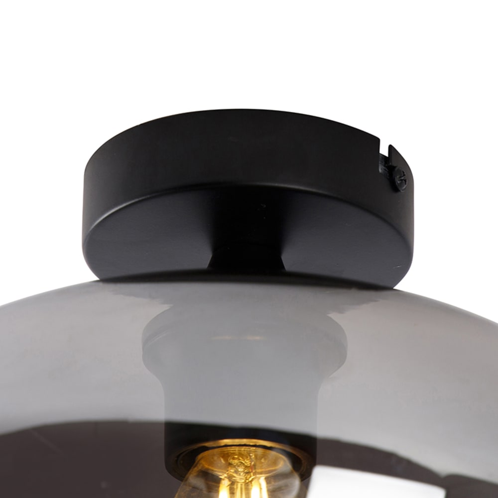 Plafonnier en verre noir — vue 3