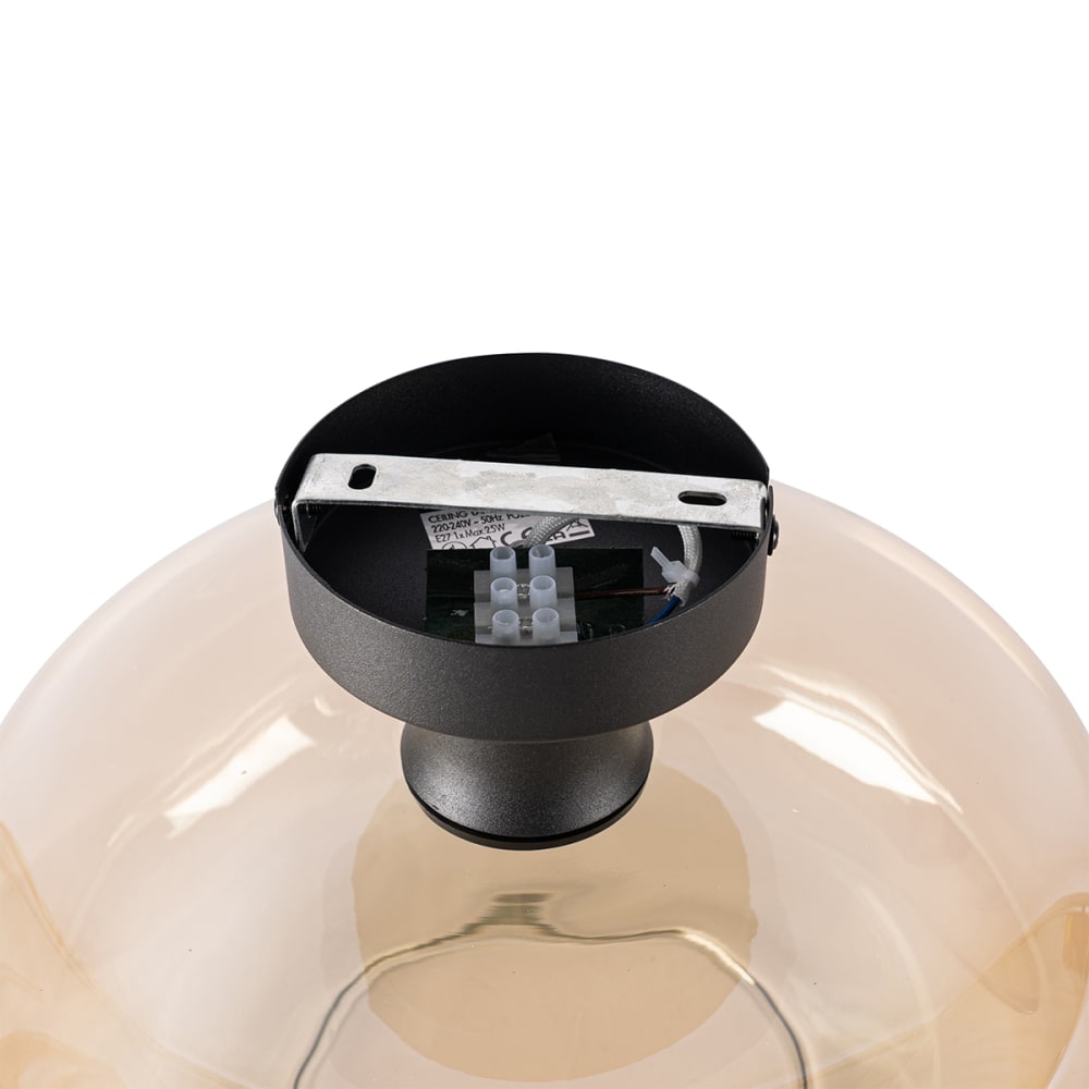 Plafonnier en verre beige — vue 4