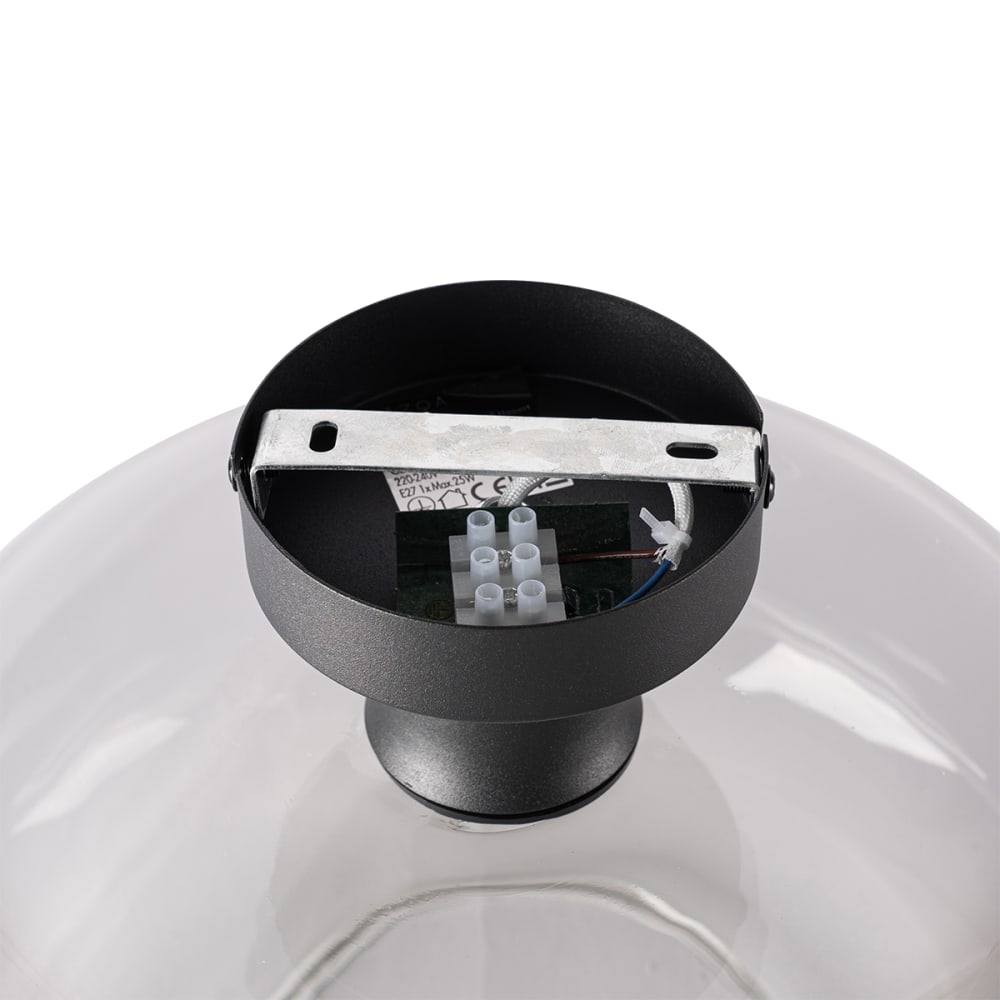 Plafonnier en verre gris — vue 4